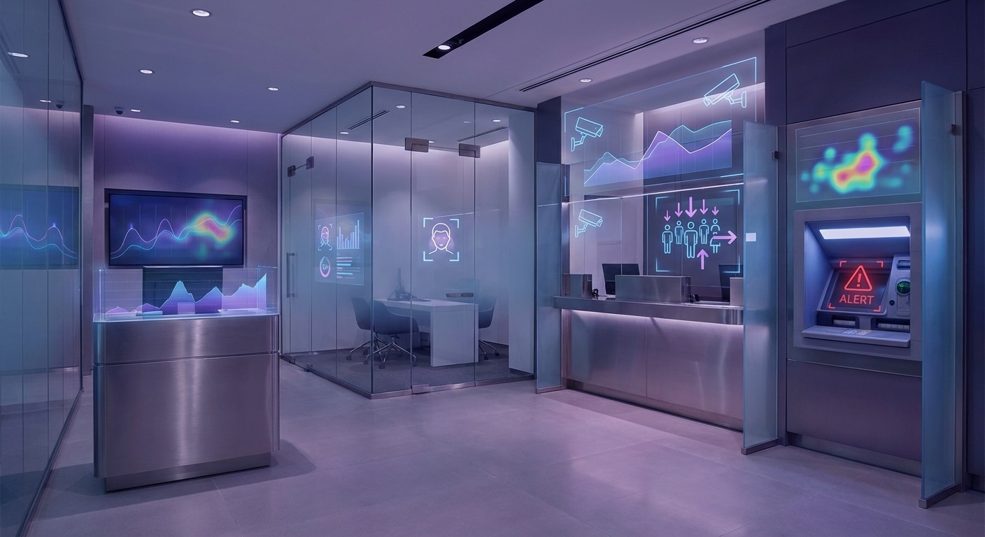 Autonomous incident response in Indian banking — AI video analytics dashboard replacing manual CCTV review